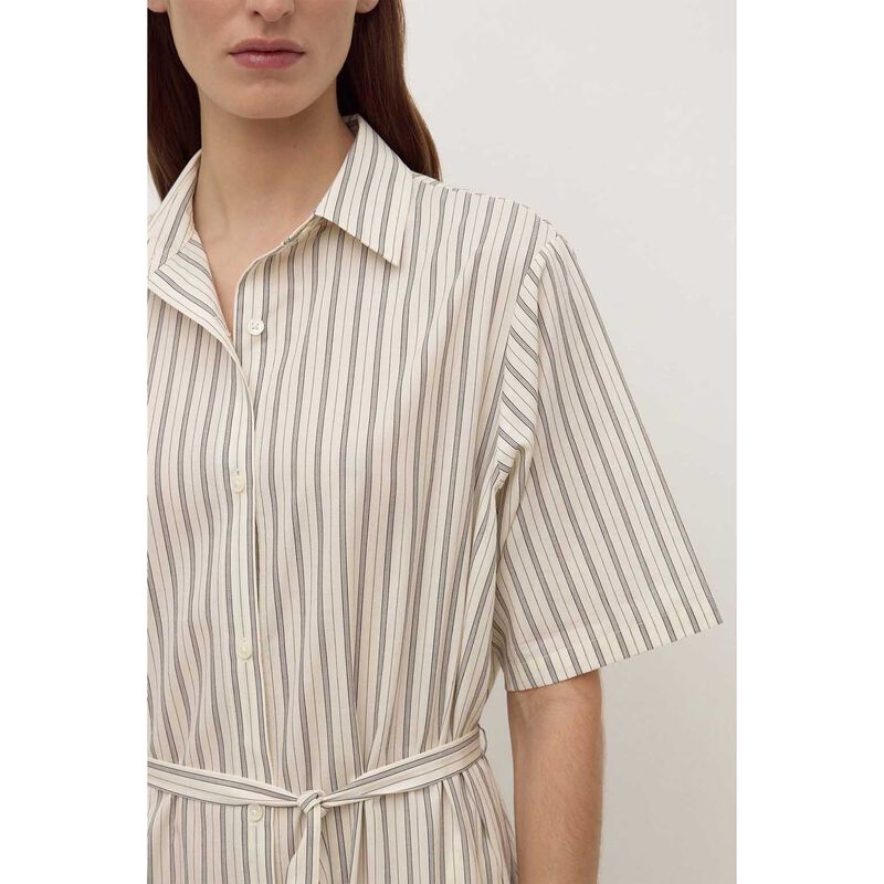 Assembly Label Ria Stripe Midi Shirt Dress Cream/Smoke image number 2